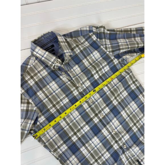 Marc O’Polo Mens Blue Plaid Cotton Slub Regular Fit Button Down Shirt Size S - Picture 4 of 5